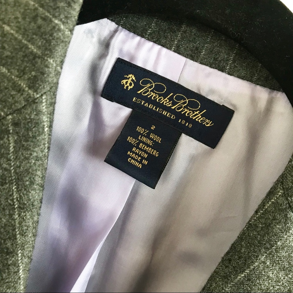 🚫SOLD🚫 Brooks Brothers Wool Pin/Stripe Jacket - Picture 3 of 5